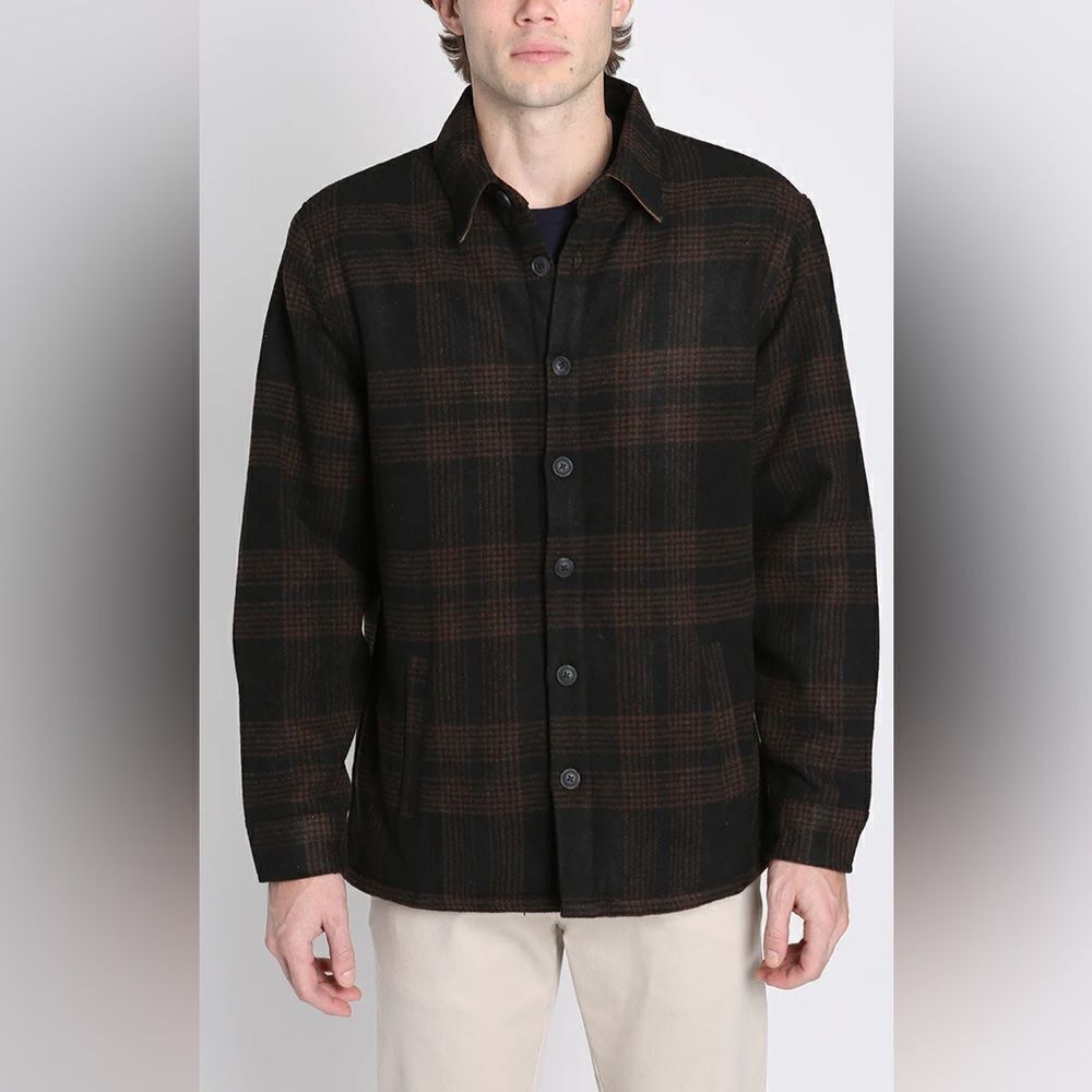 NEW Jachs New York Wool Blend Sherpa Lined Shirt Jacket